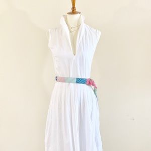 SARI GEURON White Flowy V-neck Dress